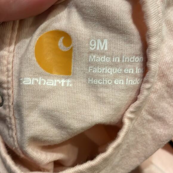 Carhartt Infant Girl's Farm Raised Onesie Size 9 Months Long Sleeve Ruffles - Picture 4 of 4